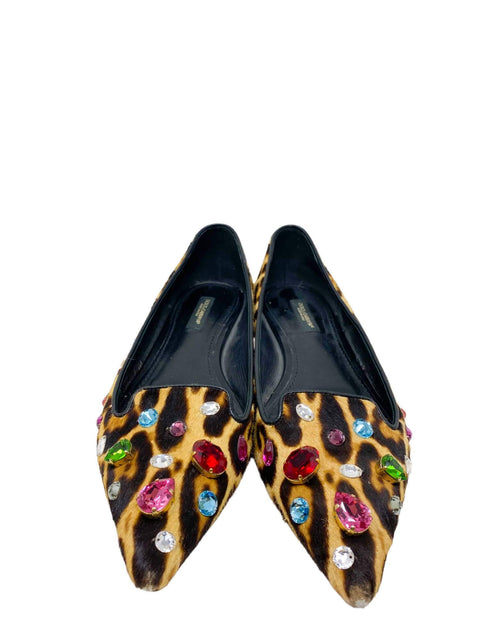 Baletas "Calf Hair Animal Print Loafers"