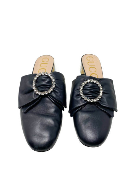 Mules "Leather Bow Accents"