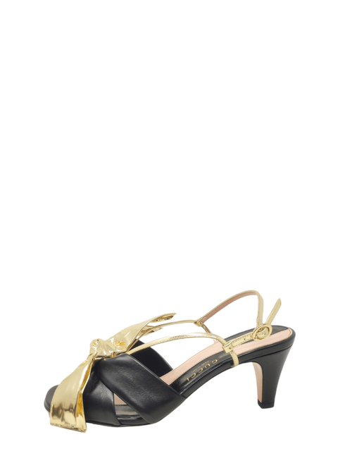 Sandalias "Leather Bow Accents Slingback Sandals"