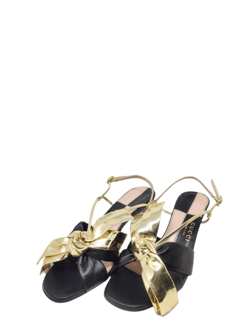 Sandalias "Leather Bow Accents Slingback Sandals"