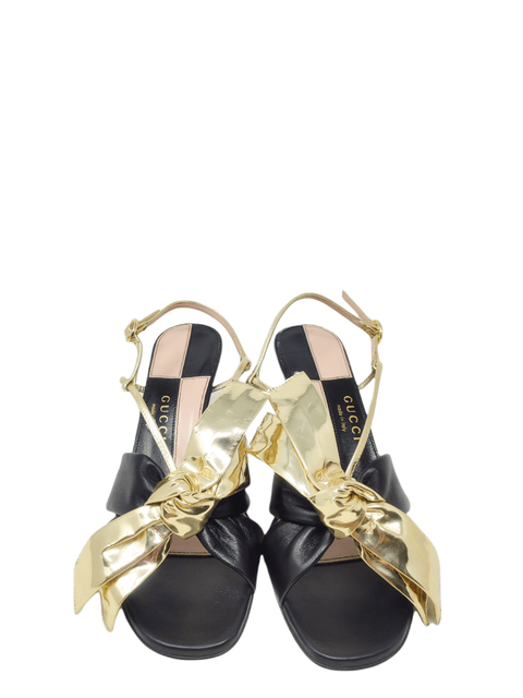 Sandalias "Leather Bow Accents Slingback Sandals"