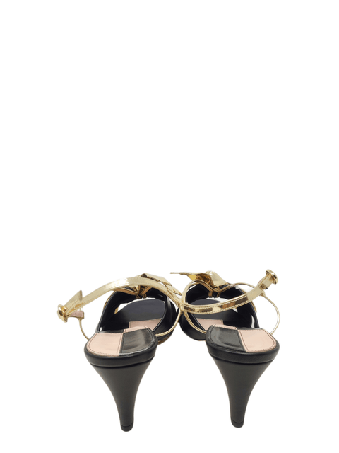 Sandalias "Leather Bow Accents Slingback Sandals"