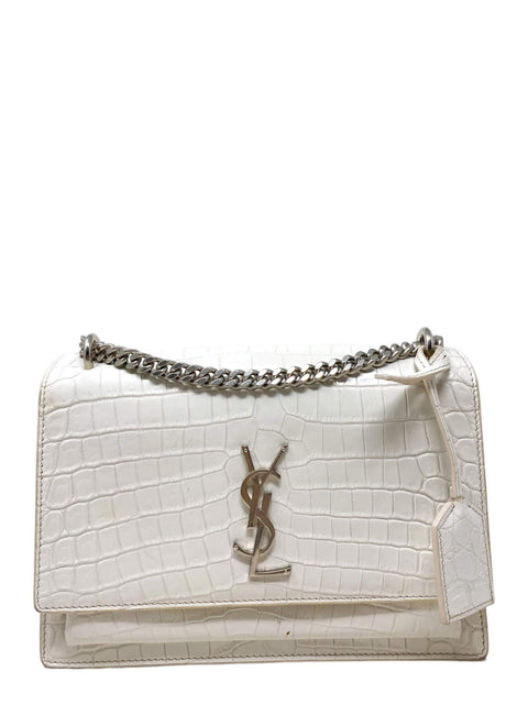 Bolso "Sunset Medium Chain Bag In Crocodile-Embossed Shiny Leather"