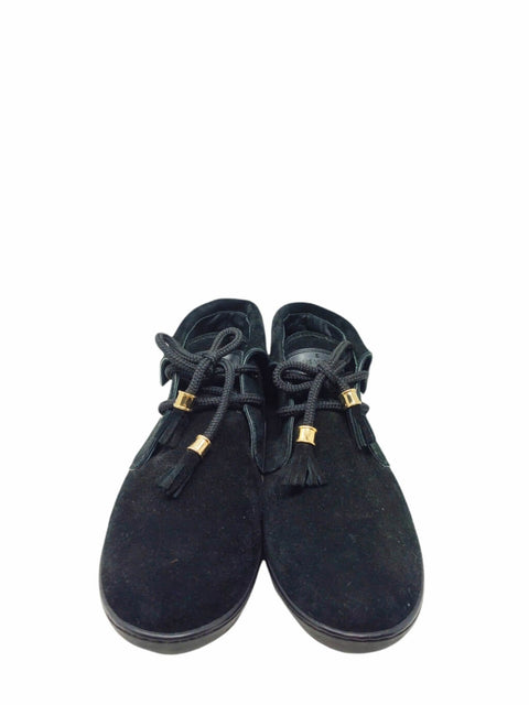Botines "Beige Suede Monogram Moccasin Boot"