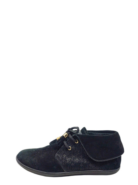 Botines "Beige Suede Monogram Moccasin Boot"