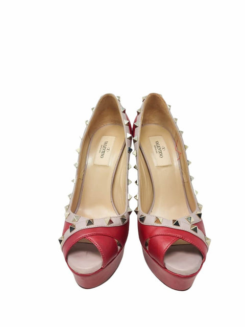 Tacones "Rockstud Accents Leather Pumps"