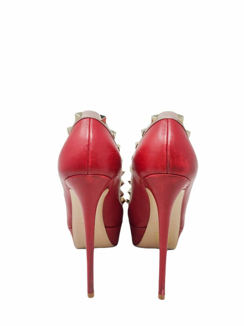 Tacones "Rockstud Accents Leather Pumps"