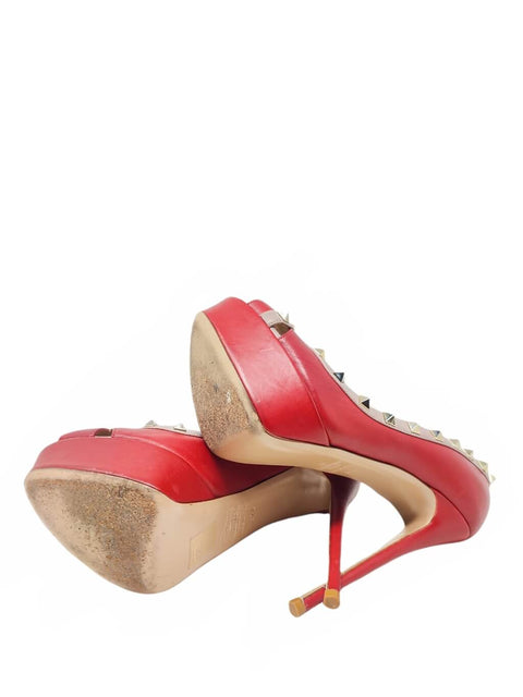 Tacones "Rockstud Accents Leather Pumps"