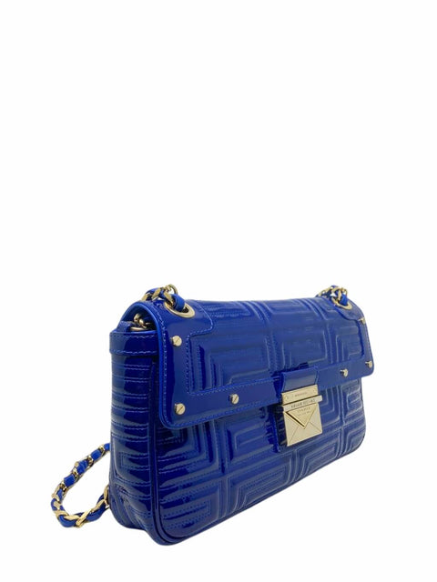 Cartera "Blue Patent Quilted Leather"