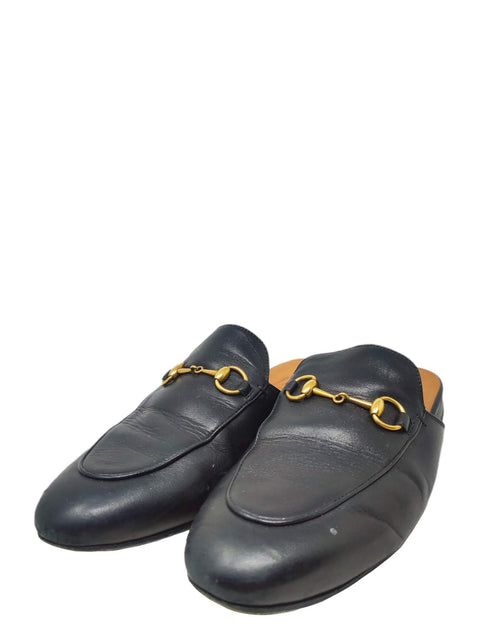 Mules "Princetown Horsebit Accent Mules Negros"