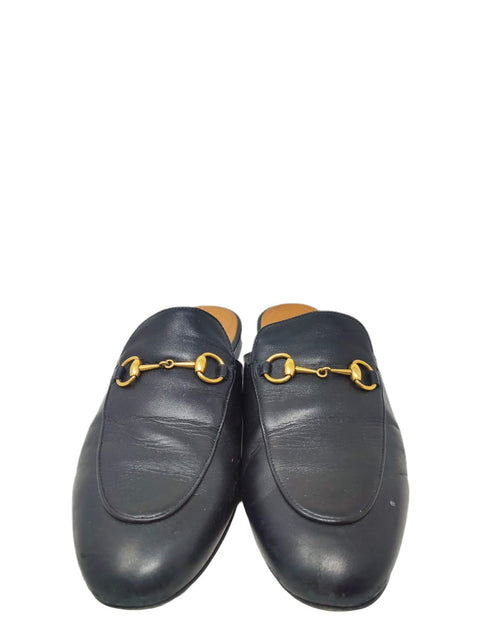 Mules "Princetown Horsebit Accent Mules Negros"