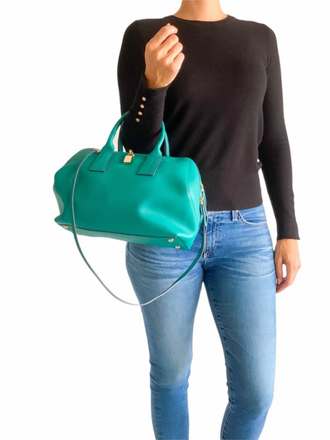 Cartera Verde Azul