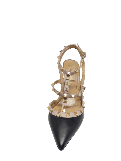 Tacones "Rockstud Leather T Strap"