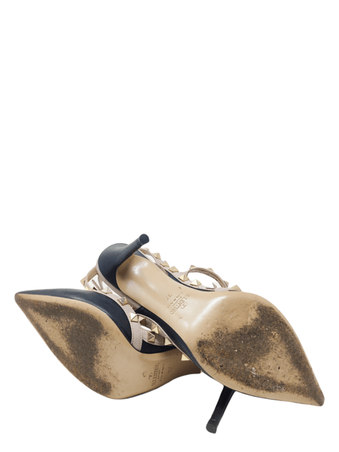 Tacones "Rockstud Leather T Strap"