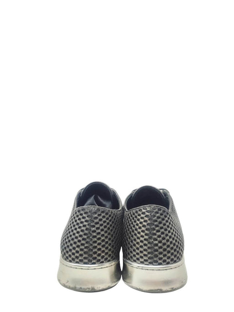 Tenis "Silver Mesh and Lambskin Leather Sneakers"