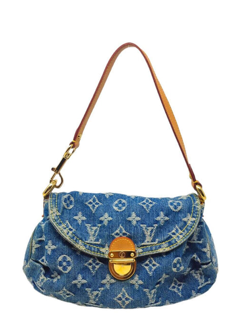 Cartera "Monogram Denim Mini Pleaty Blue"