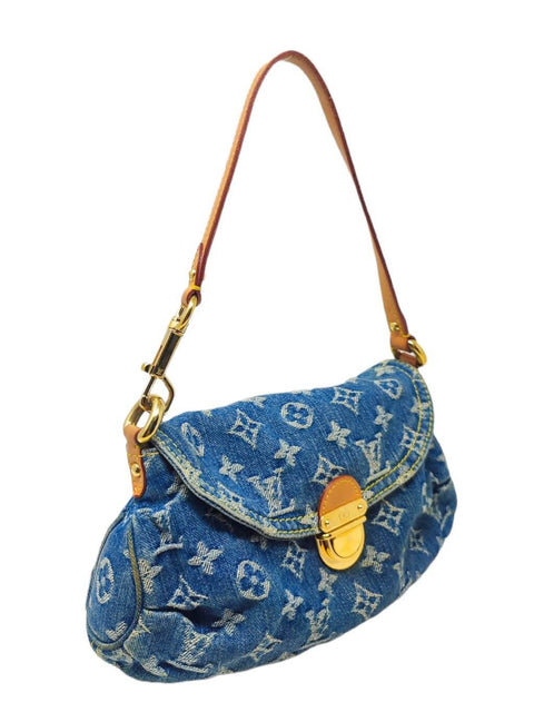 Cartera "Monogram Denim Mini Pleaty Blue"