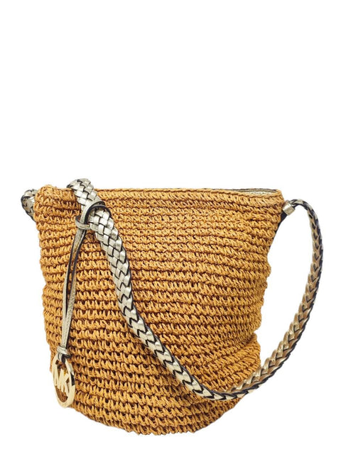 Mochila "Leather Trimmed Bucket Bag Cafe"