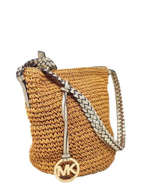 Mochila "Leather Trimmed Bucket Bag Cafe"