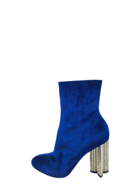 Botas "Velvet Navy Blue Marine Silhoutte Ankle Boot"