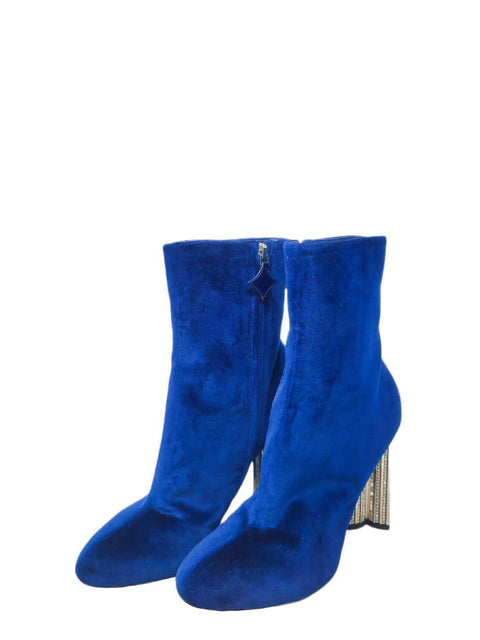 Botas "Velvet Navy Blue Marine Silhoutte Ankle Boot"