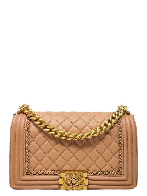 Cartera "Lambskin Quilted Medium Multi Chains Boy Bag"