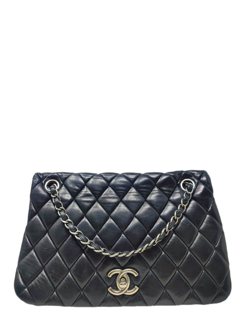 Cartera "Chanel Black Quilted Lambskin Classic Flap Shoulder Bag"
