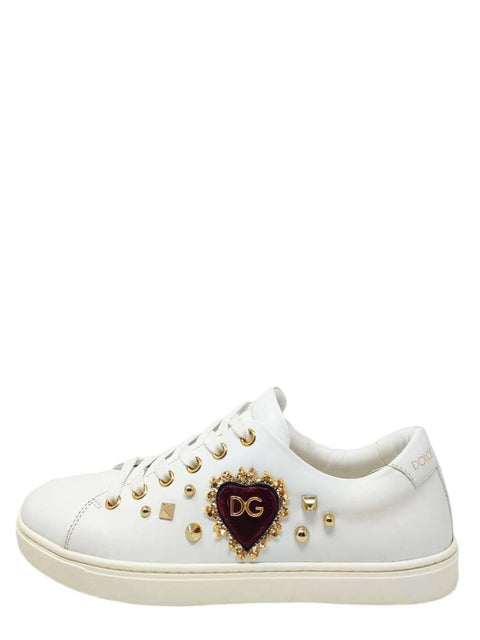 Tenis "DG Velvet Heart Rose Patch Studs"