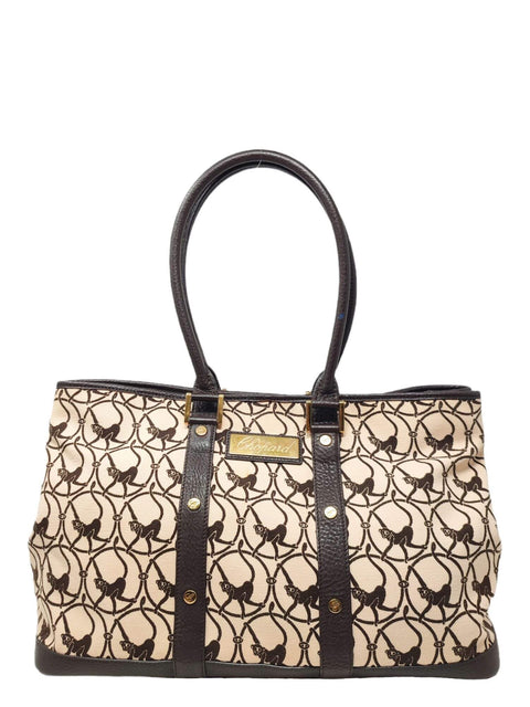 Bolso "Brown Canvas with Monkey Print"
