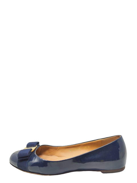 Baletas "Patent Leather Round-Toe Flats"