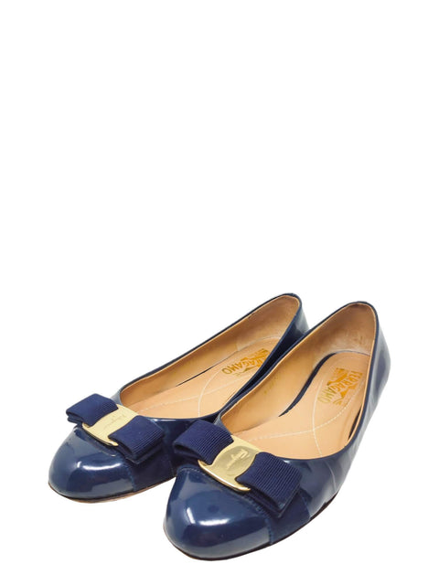 Baletas "Patent Leather Round-Toe Flats"
