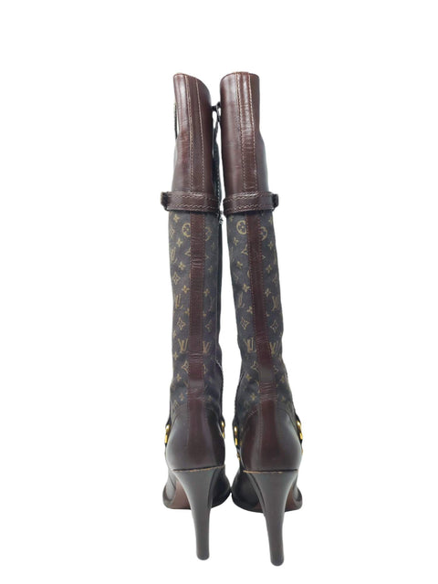 Botas "Monogram Mini Lin Leather Boots"