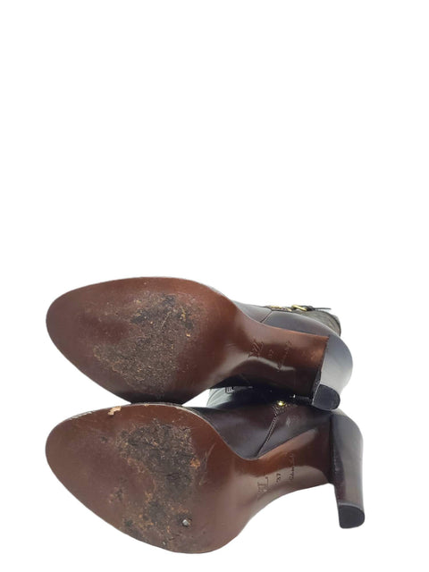 Botas "Monogram Mini Lin Leather Boots"