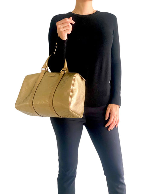 Bolso "Gold GG Imprime Canvas Medium Joy Boston Bag"