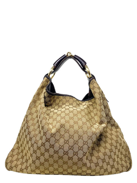 Bolso "Monogram Large Horsebit Chain Hobo"