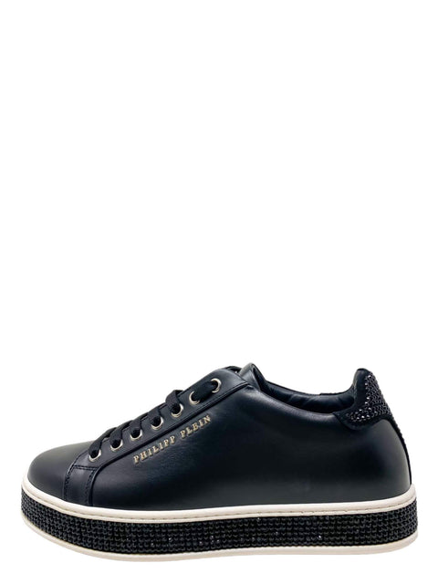 Tenis "Leather Lo-Top Sneakers Crystal"