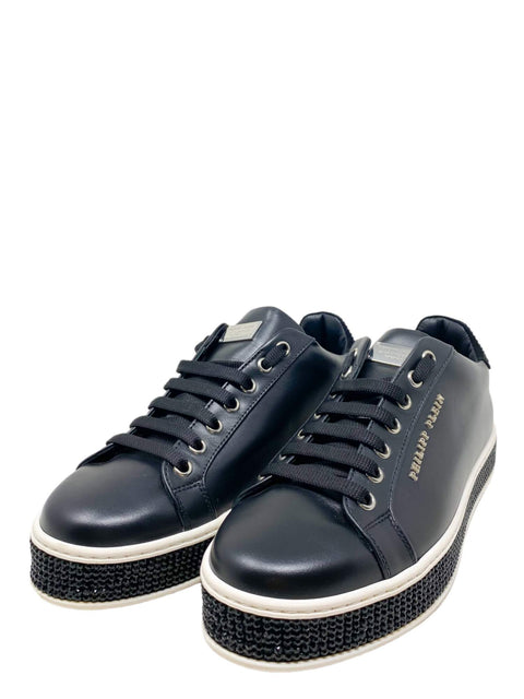 Tenis "Leather Lo-Top Sneakers Crystal"
