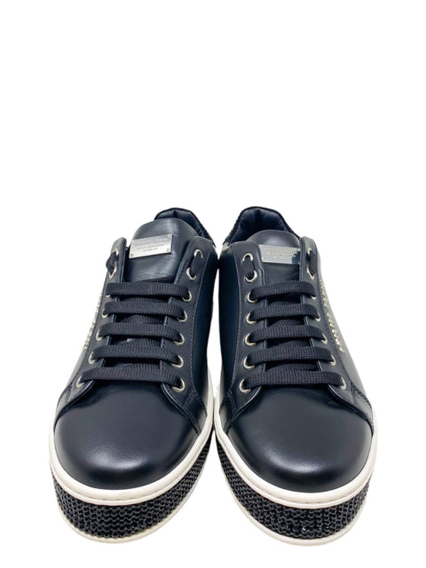 Tenis "Leather Lo-Top Sneakers Crystal"