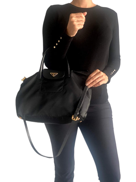 Bolso "Shopping Tessuto + Saffiano"