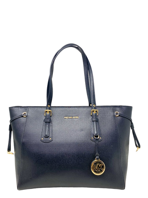 Bolso "Voyager Medium Crossgrain Leather Tote Bag"