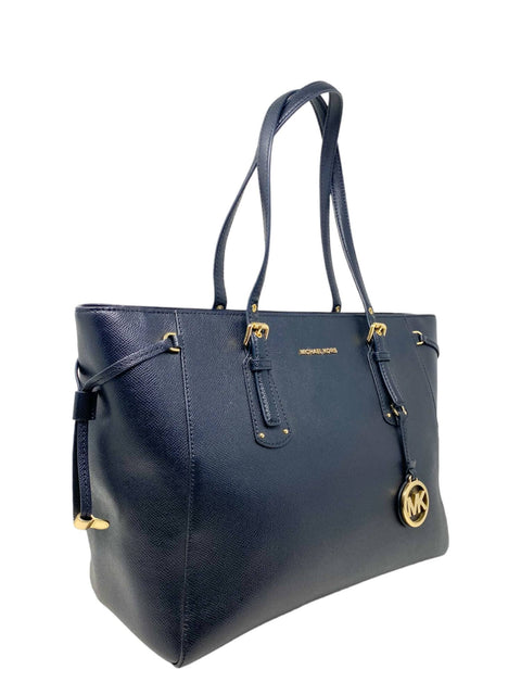 Bolso "Voyager Medium Crossgrain Leather Tote Bag"