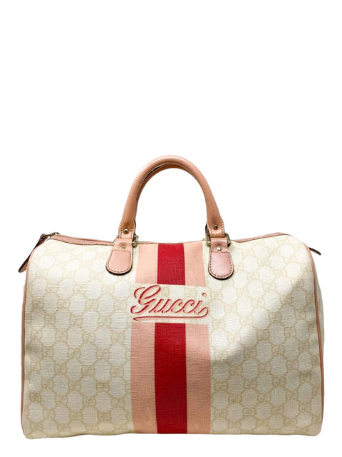 Bolso "Monogram medium web stripe joy boston pink"