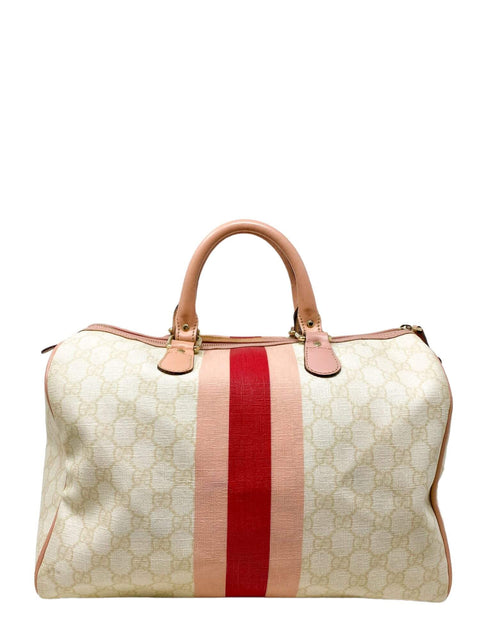 Bolso "Monogram medium web stripe joy boston pink"