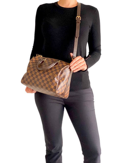 Bolso "Damier Ebene Speedy Bandoulière 25"