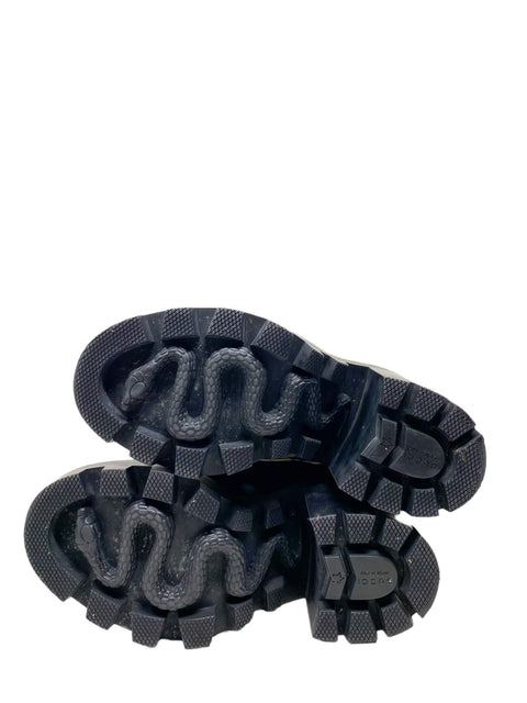 Botas "Animal Print Fur Trim Lace-Up Boots"
