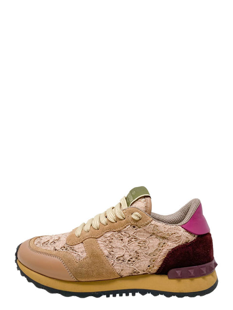 Tenis "Rockstud Accents Suede Sneakers"