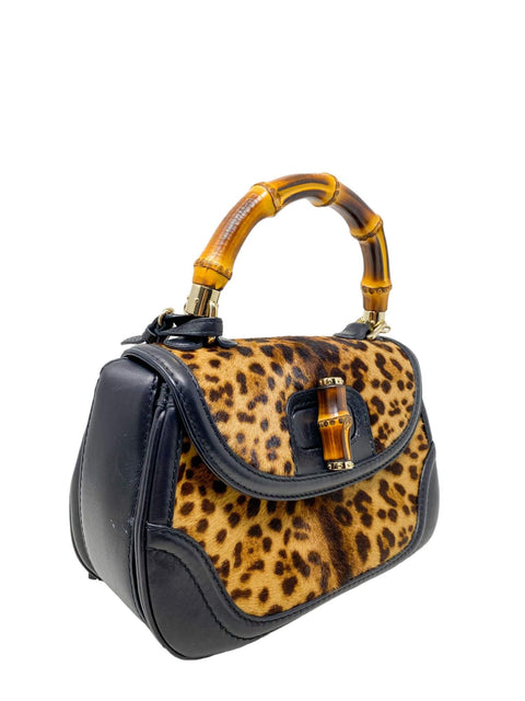 Bolso "New Bamboo Top Handle Bag Printed Pony Hair"
