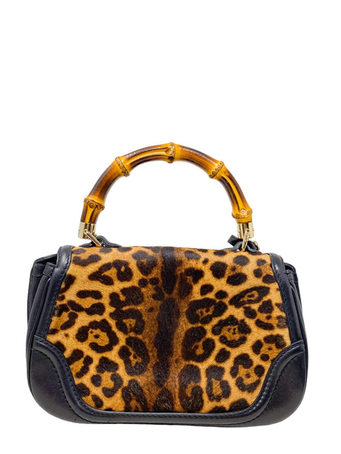 Bolso "New Bamboo Top Handle Bag Printed Pony Hair"