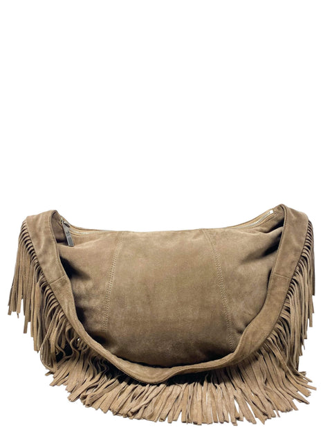 Bolso "Suede Fringe Hobo Bag"