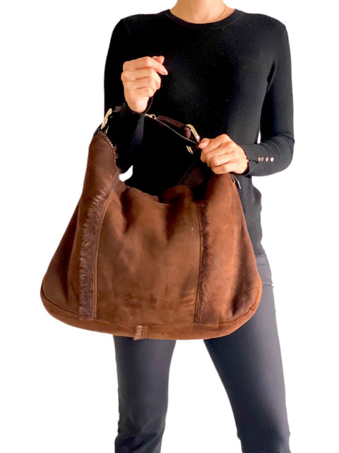 Bolso "Suede Large Horsebit Hobo"